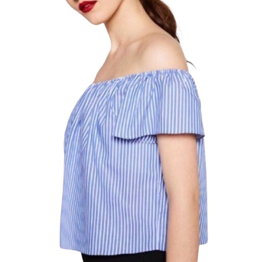 NWT ZARA Striped Off Shoulder Top